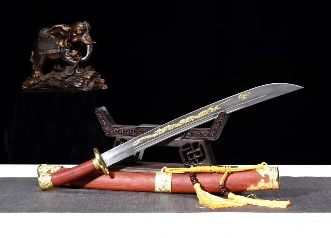 Qing dao,Handmade High carbon steel blade,Redwood scabbard - Chinese sword shop