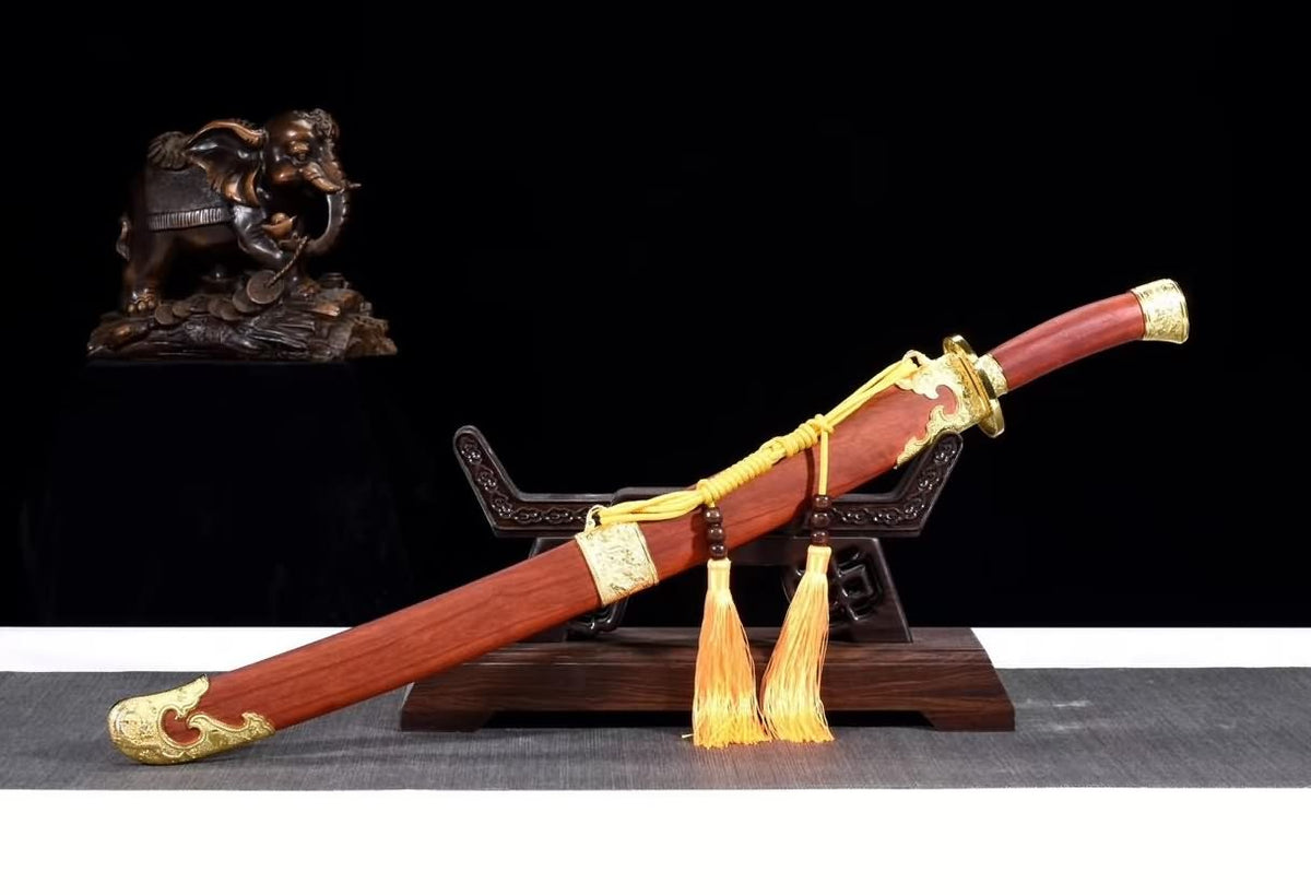 Qing dao,Handmade High carbon steel blade,Redwood scabbard - Chinese sword shop