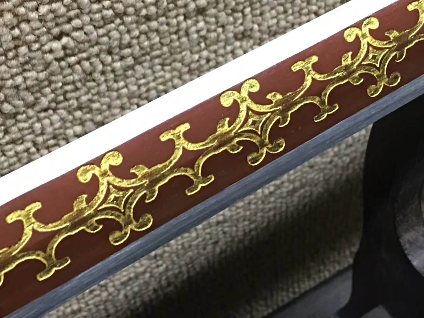 Qin jian,High manganese steel blade,Black scabbard,Alloy fittings,30inch - Chinese sword shop