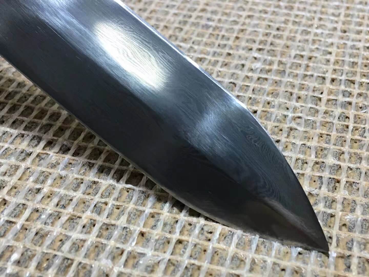 Qianlong jian,Damascus steel blade,Black scabbard,Brass fittings - Chinese sword shop