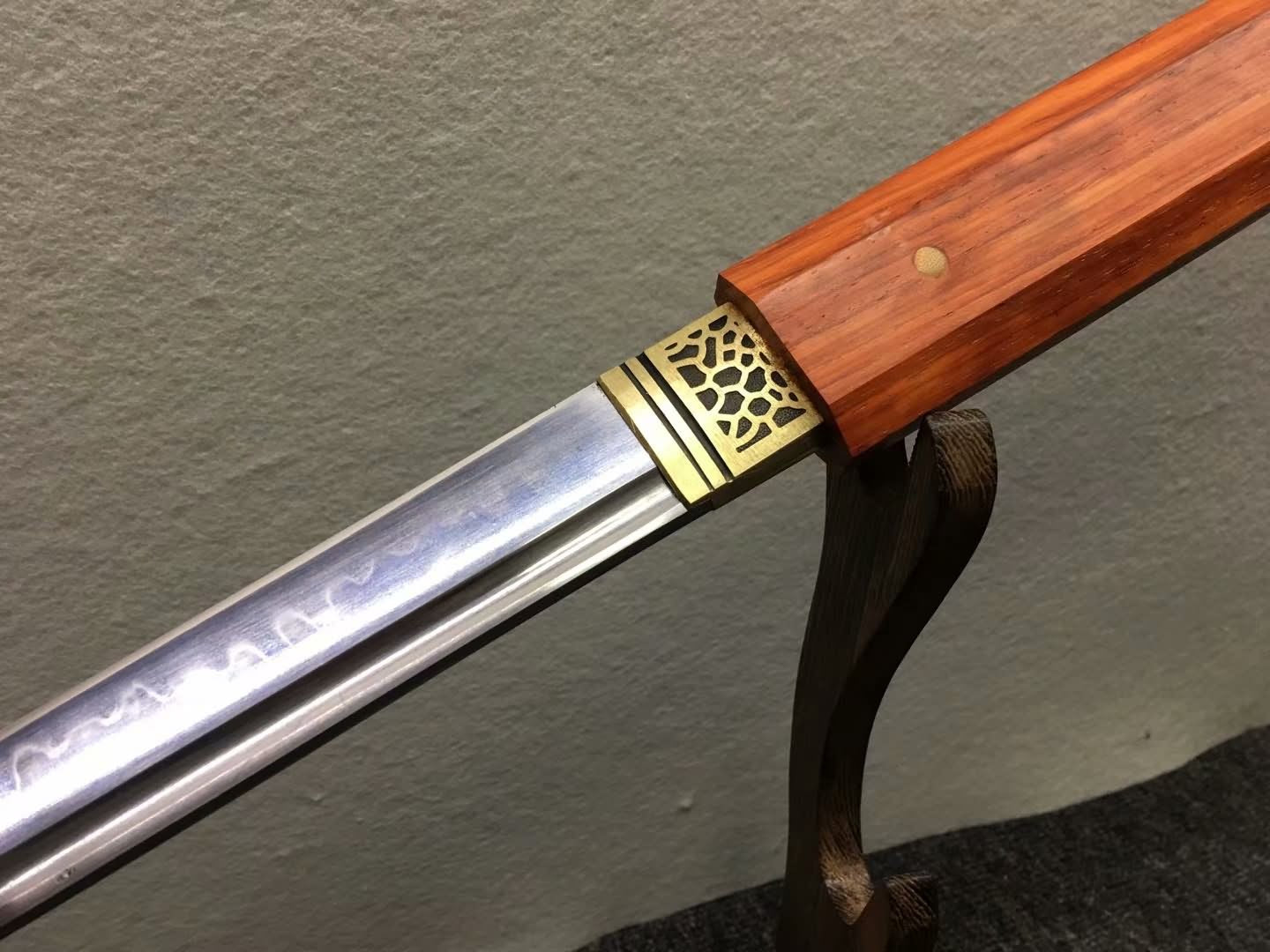 Katana,High carbon steel burn blade,Redwood,Full tang - Chinese sword shop