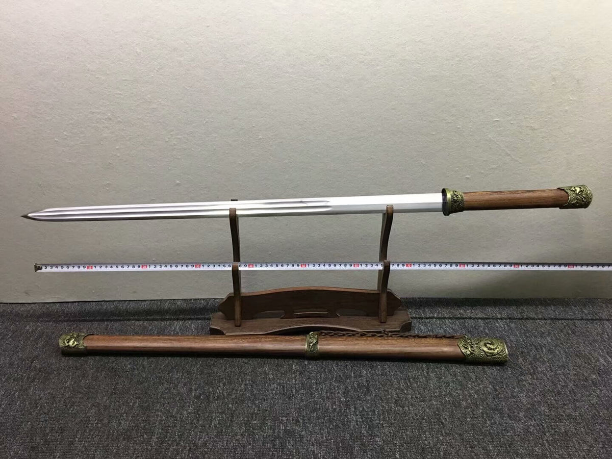 Longquan sword,High carbon steel etch blade,Rosewood,Alloy fittings - Chinese sword shop