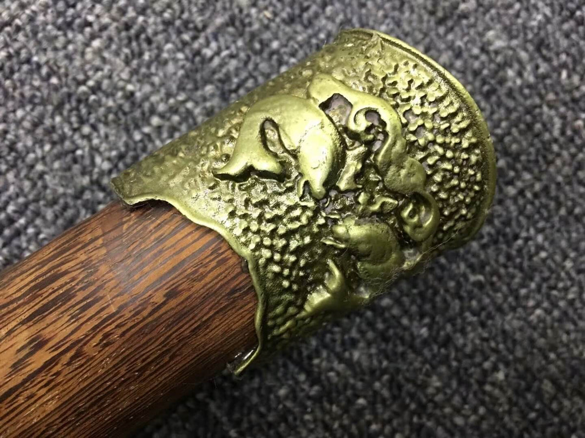 Longquan sword,High carbon steel etch blade,Rosewood,Alloy fittings - Chinese sword shop
