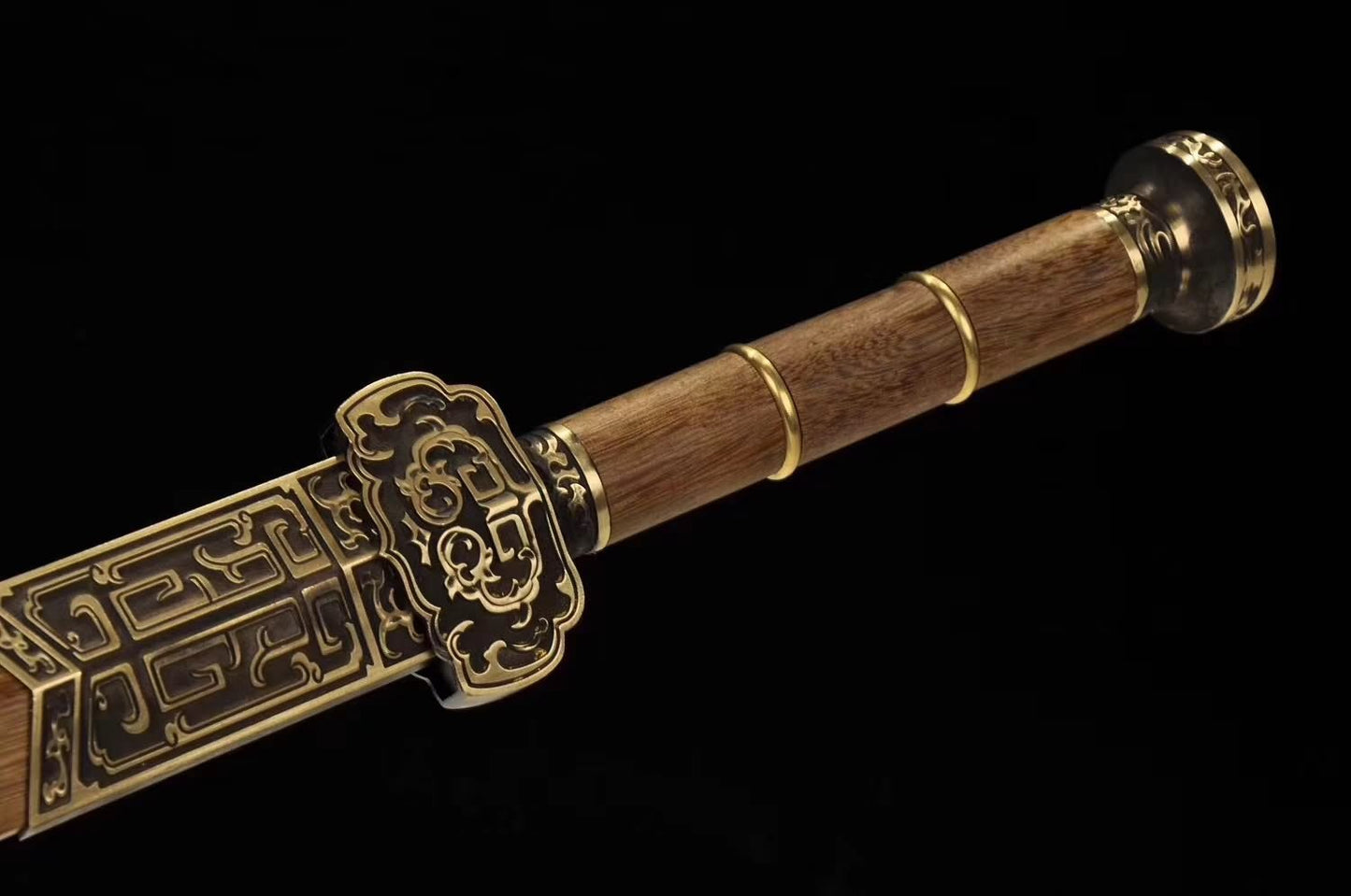 Ruyi sword,High carbon steel blade,Brass,Redwood,Hand Forged - Chinese sword shop