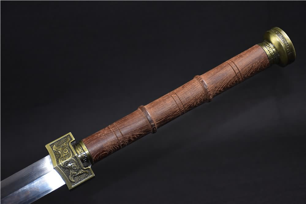 Ruyi jian sword(High carbon steel blade,Rosewood scabbard,Alloy)Heat tempered - Chinese sword shop