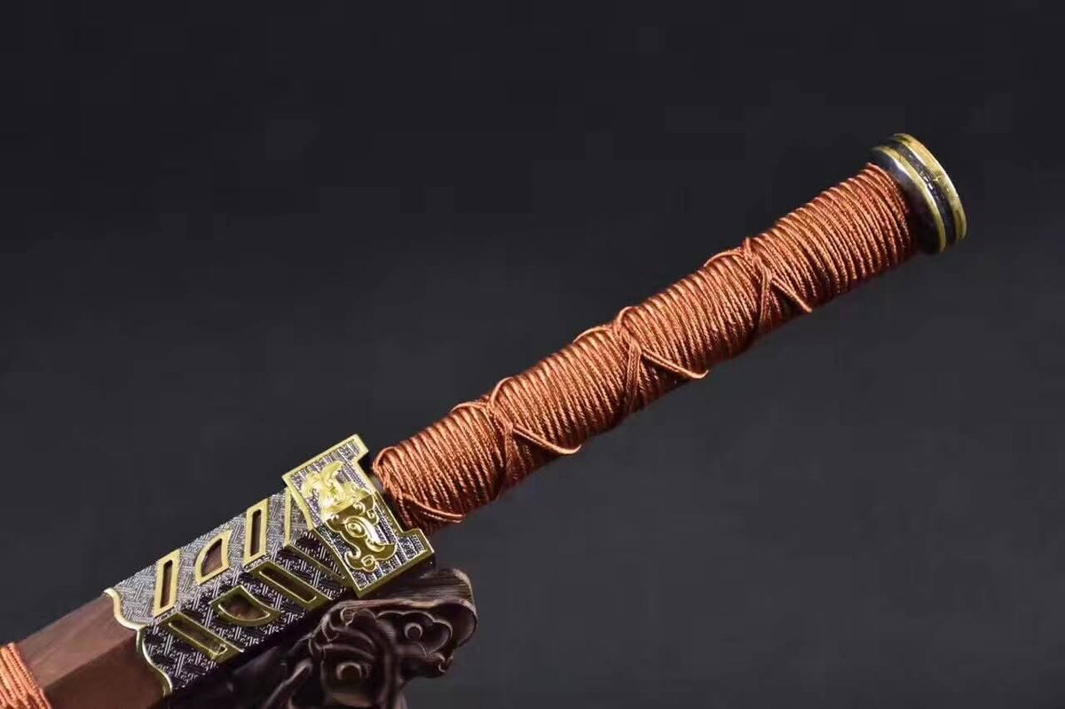 Ruyi jian,High manganese steel blade,Rosewood scabbard,Alloy fittings - Chinese sword shop