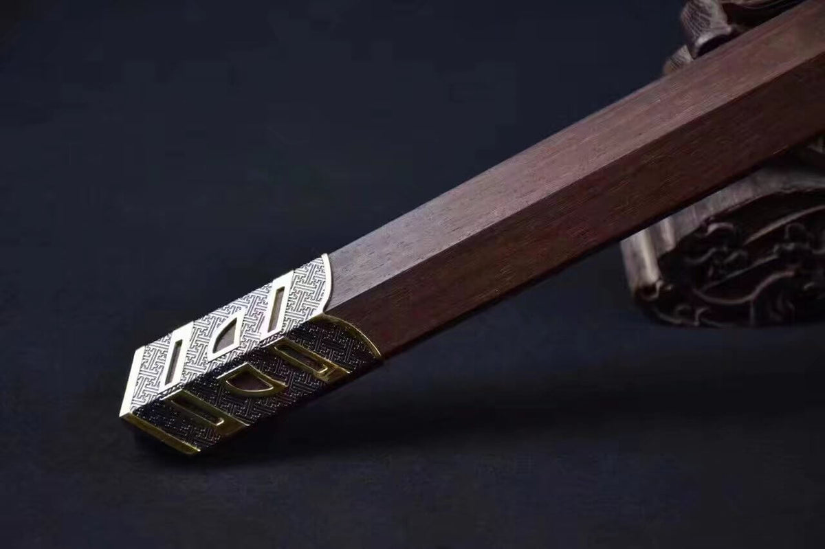 Ruyi jian,High manganese steel blade,Rosewood scabbard,Alloy fittings - Chinese sword shop