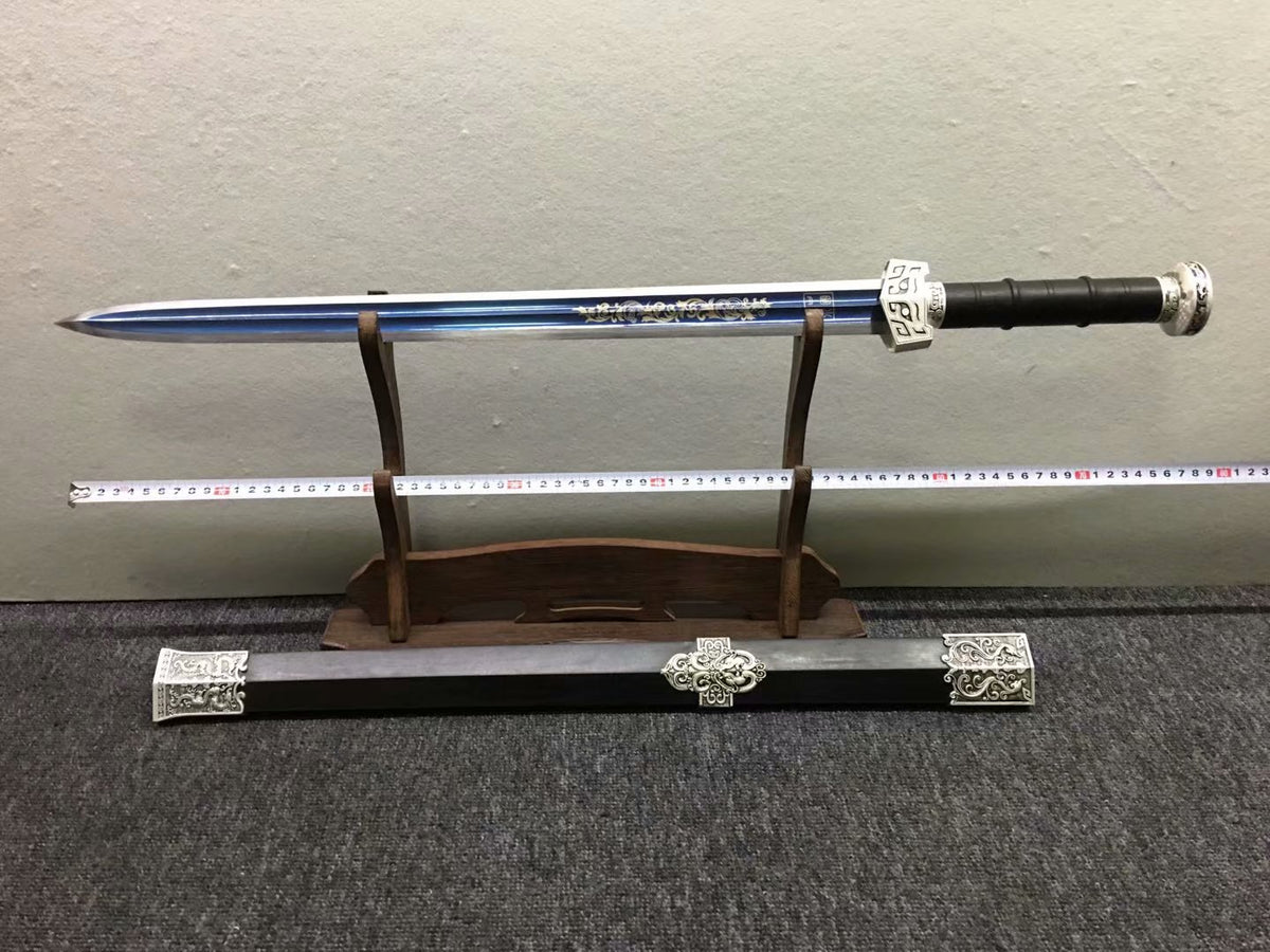 Qin jian sword,High carbon steel blade,Black wood,Alloy fittings - Chinese sword shop