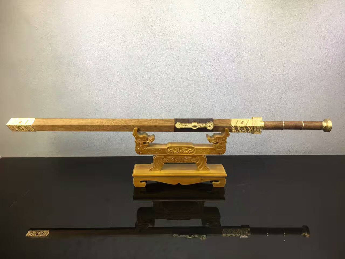 Ruyi jian,Folded steel red blade,Copper fittings,Rosewood scabbard - Chinese sword shop