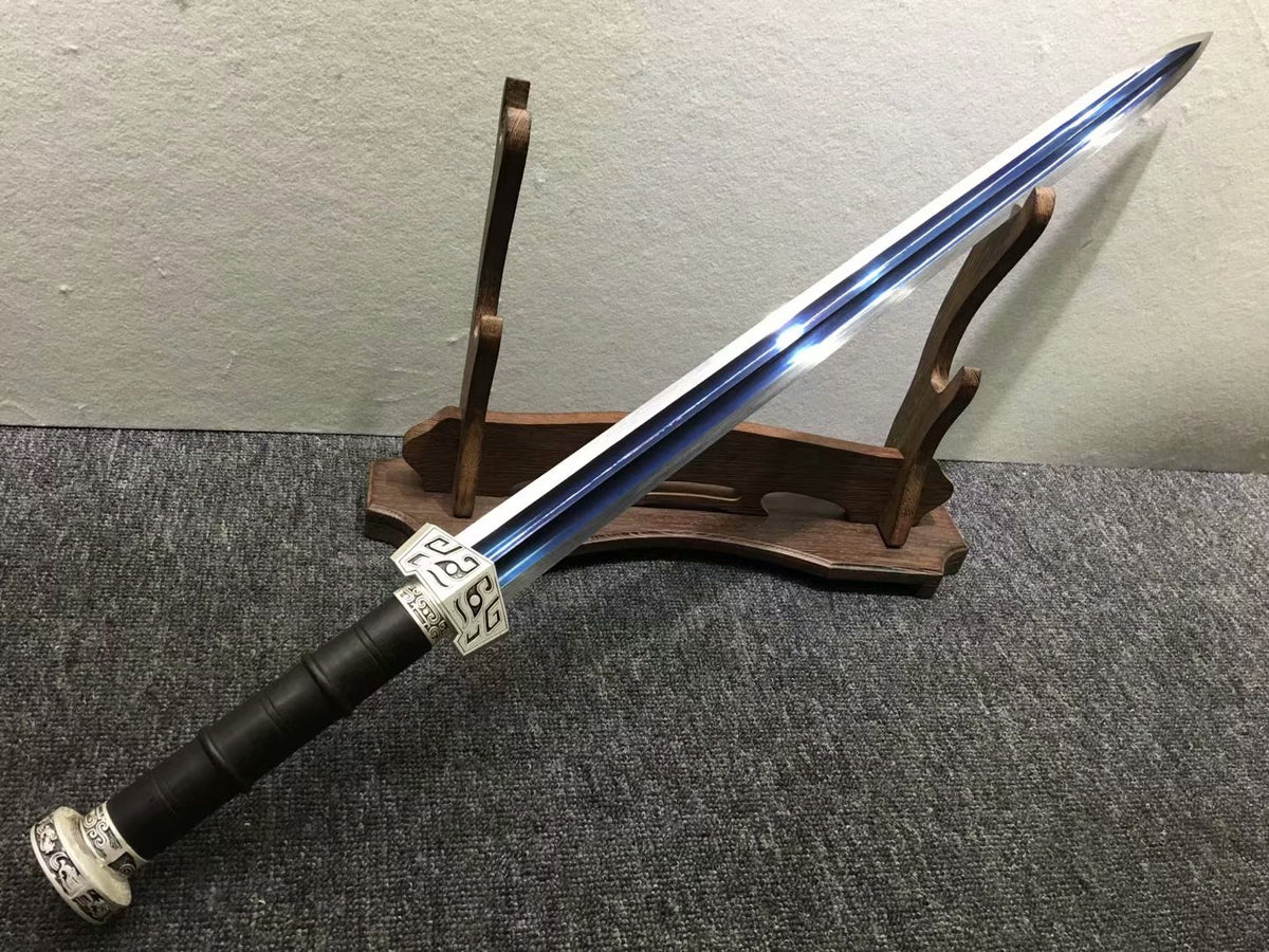 Qin jian sword,High carbon steel blade,Black wood,Alloy fittings - Chinese sword shop