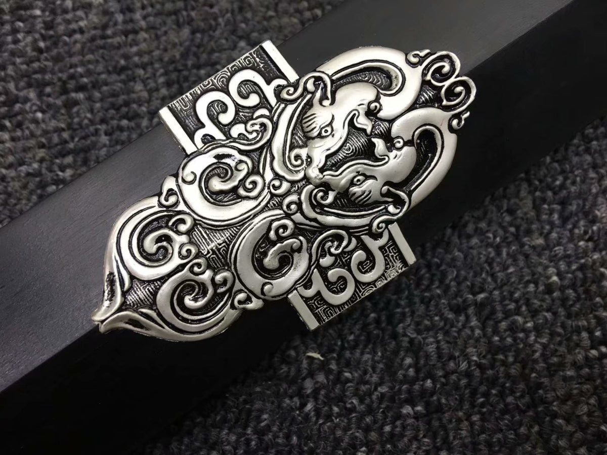 Qin jian sword,High carbon steel blade,Black wood,Alloy fittings - Chinese sword shop