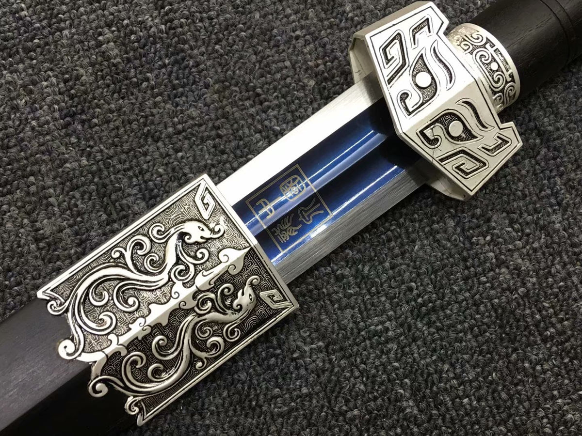Qin jian sword,High carbon steel blade,Black wood,Alloy fittings - Chinese sword shop