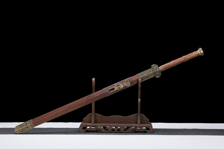 Ruyi jian,Forged High carbon steel blade,Alloy fittings,43" - Chinese sword shop