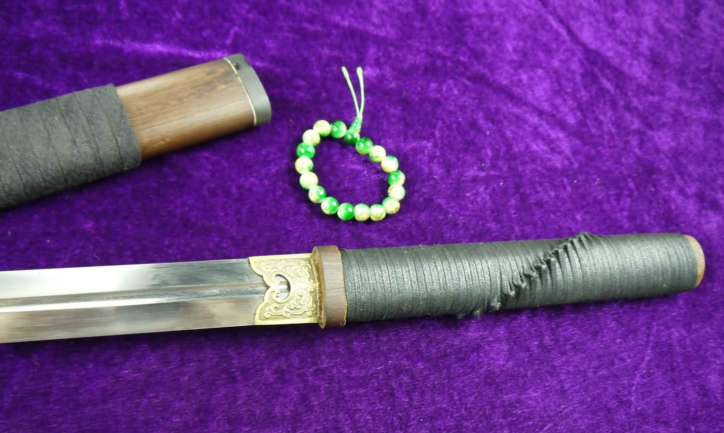 Tang sword,Folded steel blade,Rosewood scabbard,Full tang,Length 39 inch - Chinese sword shop