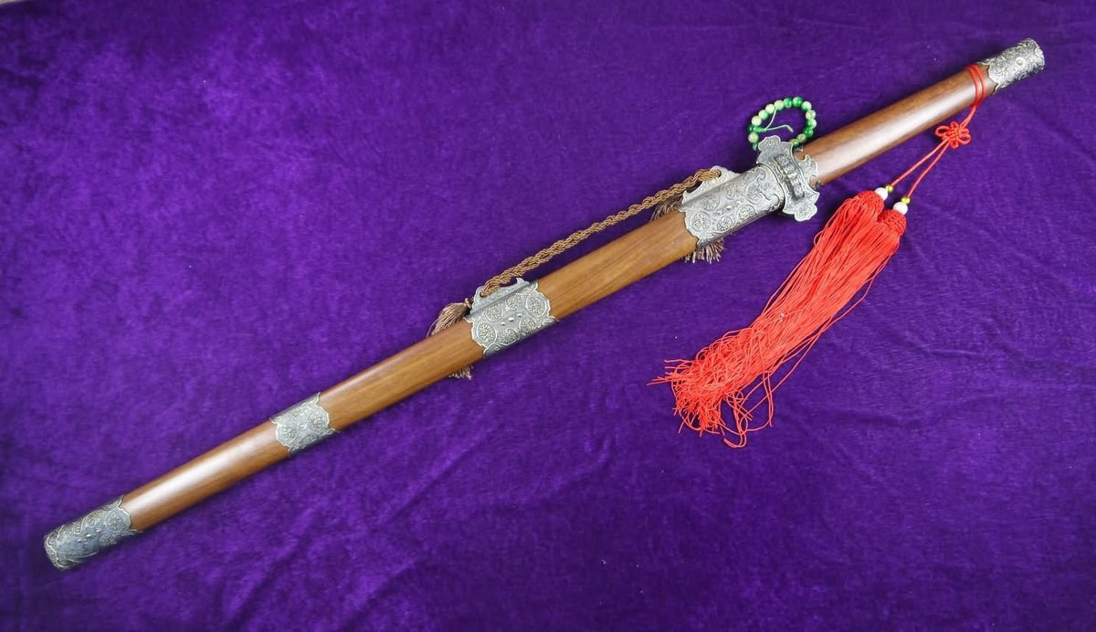 Tang war sword/Damascus steel blade/Alloy/MAHOGANY scabbard/Length 40" - Chinese sword shop