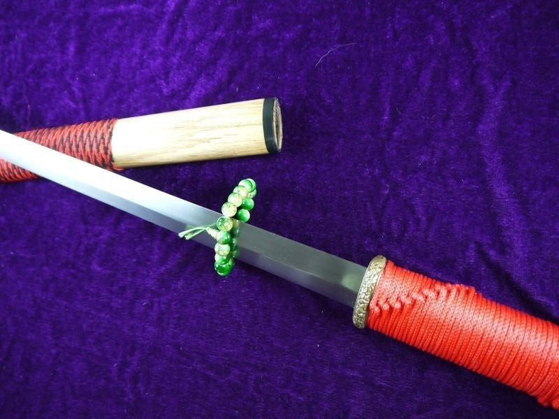 Tang sword/Medium carbon steel blade/Rosewood scabbard/Full tang - Chinese sword shop