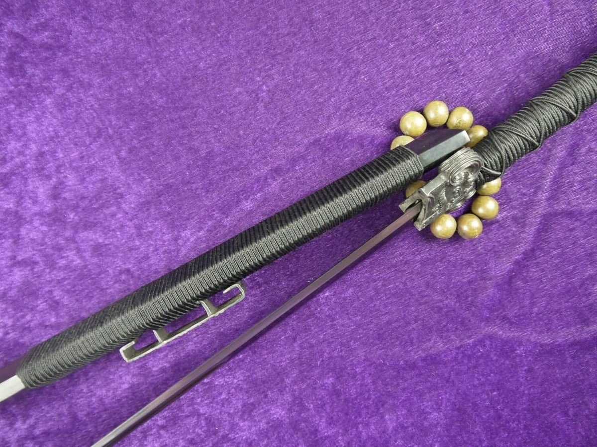 Han sword/Damascus steel red blade/Ebony scabbard/Iron fittings - Chinese sword shop
