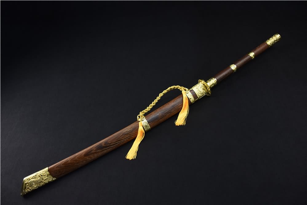 Golden Dragon Saber(High carbon steel blade,Rosewood)Full tang - Chinese sword shop