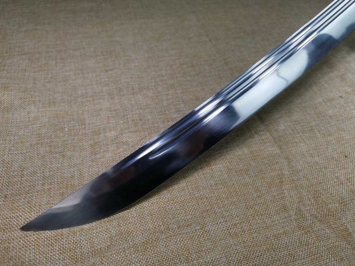 Dragon Tiger Broadsword(High carbon steel blade,Leather scabbard)Sharp - Chinese sword shop
