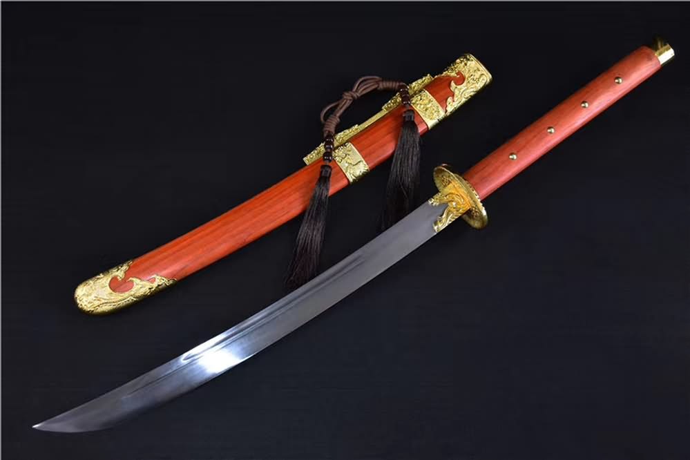 Broadsword(High carbon steel blade,Redwood scabbard)Full tang&Handmade art - Chinese sword shop