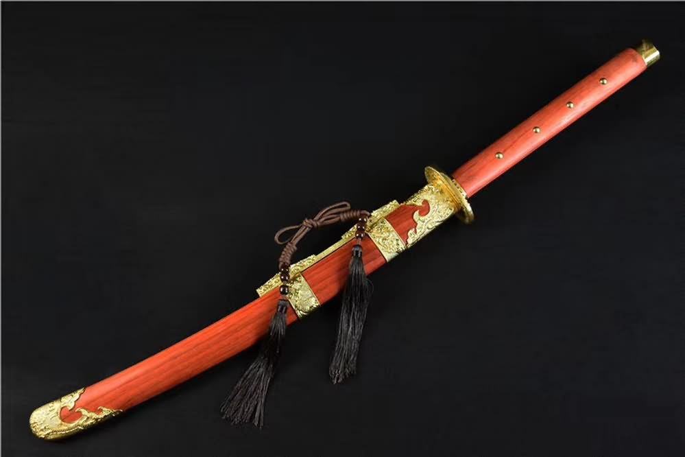 Broadsword(High carbon steel blade,Redwood scabbard)Full tang&Handmade art - Chinese sword shop