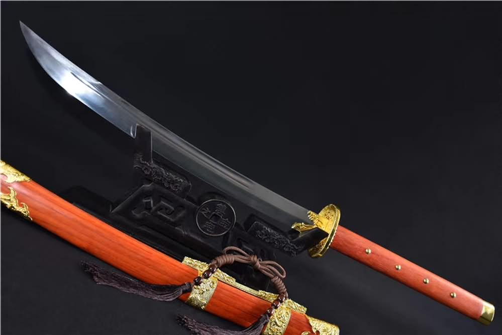 Broadsword(High carbon steel blade,Redwood scabbard)Full tang&Handmade art - Chinese sword shop