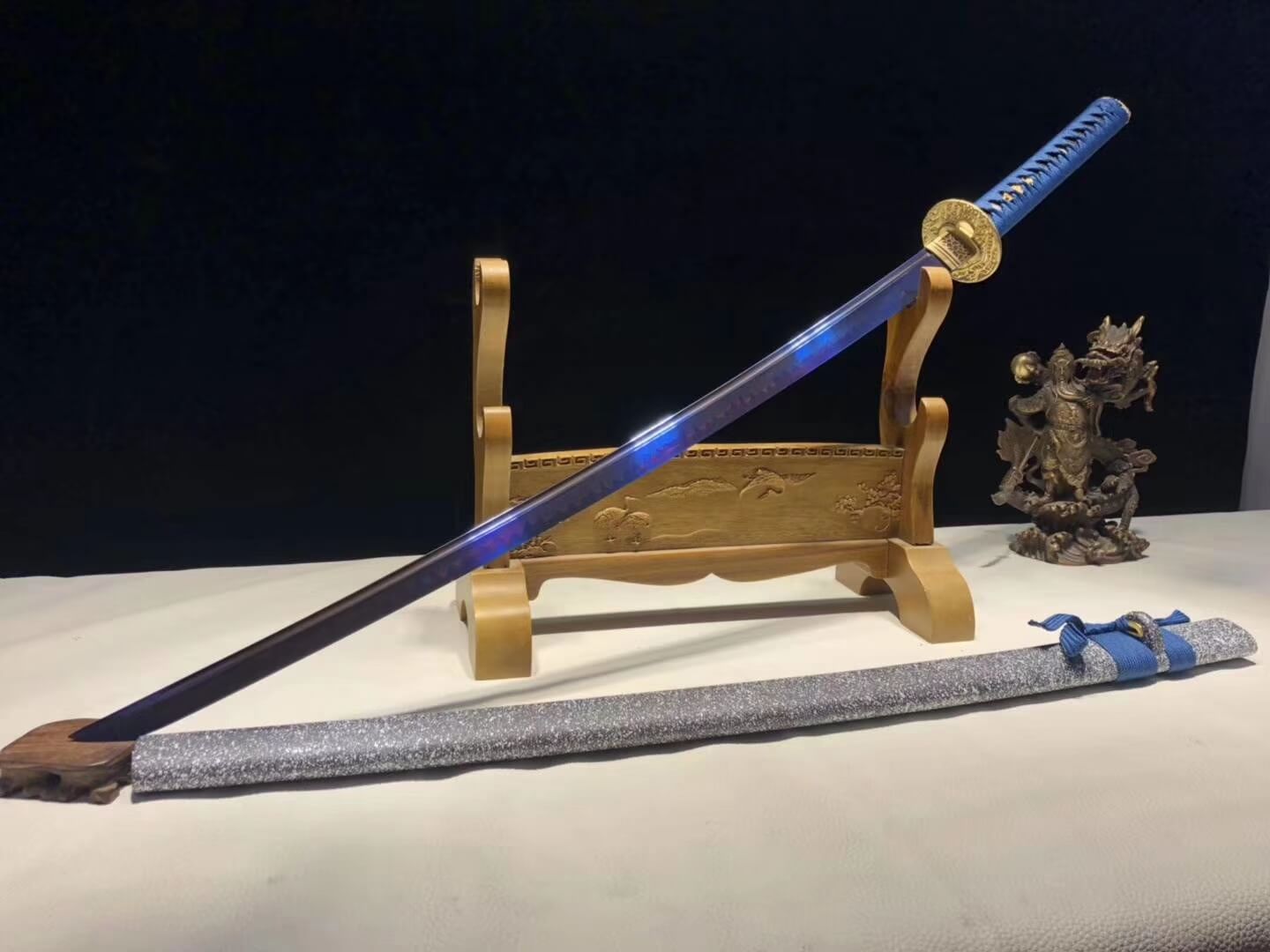 Surf katana,High carbon steel blue blade,Solid wood - Chinese sword shop