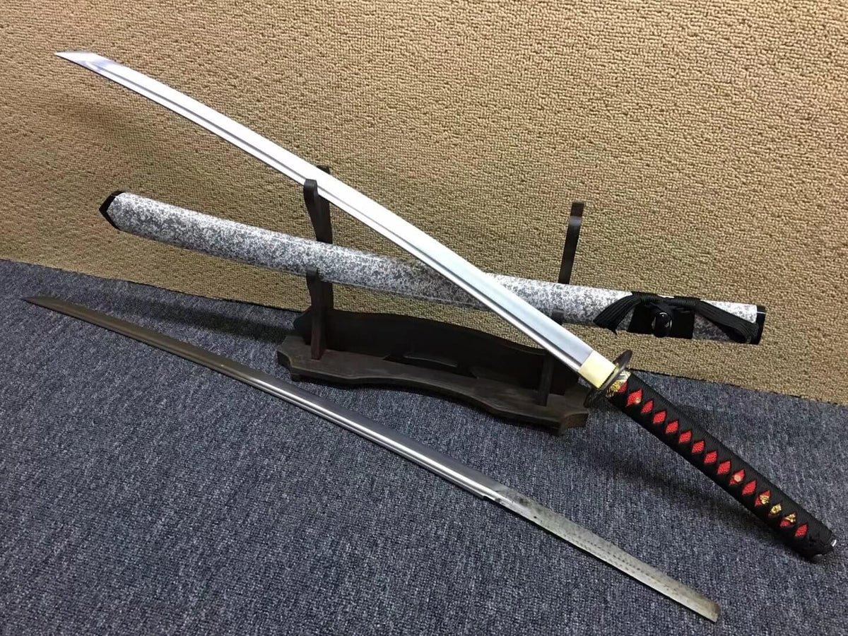 Peony katana,Medium carbon steel bade,Paint scabbard,Alloy fittings - Chinese sword shop