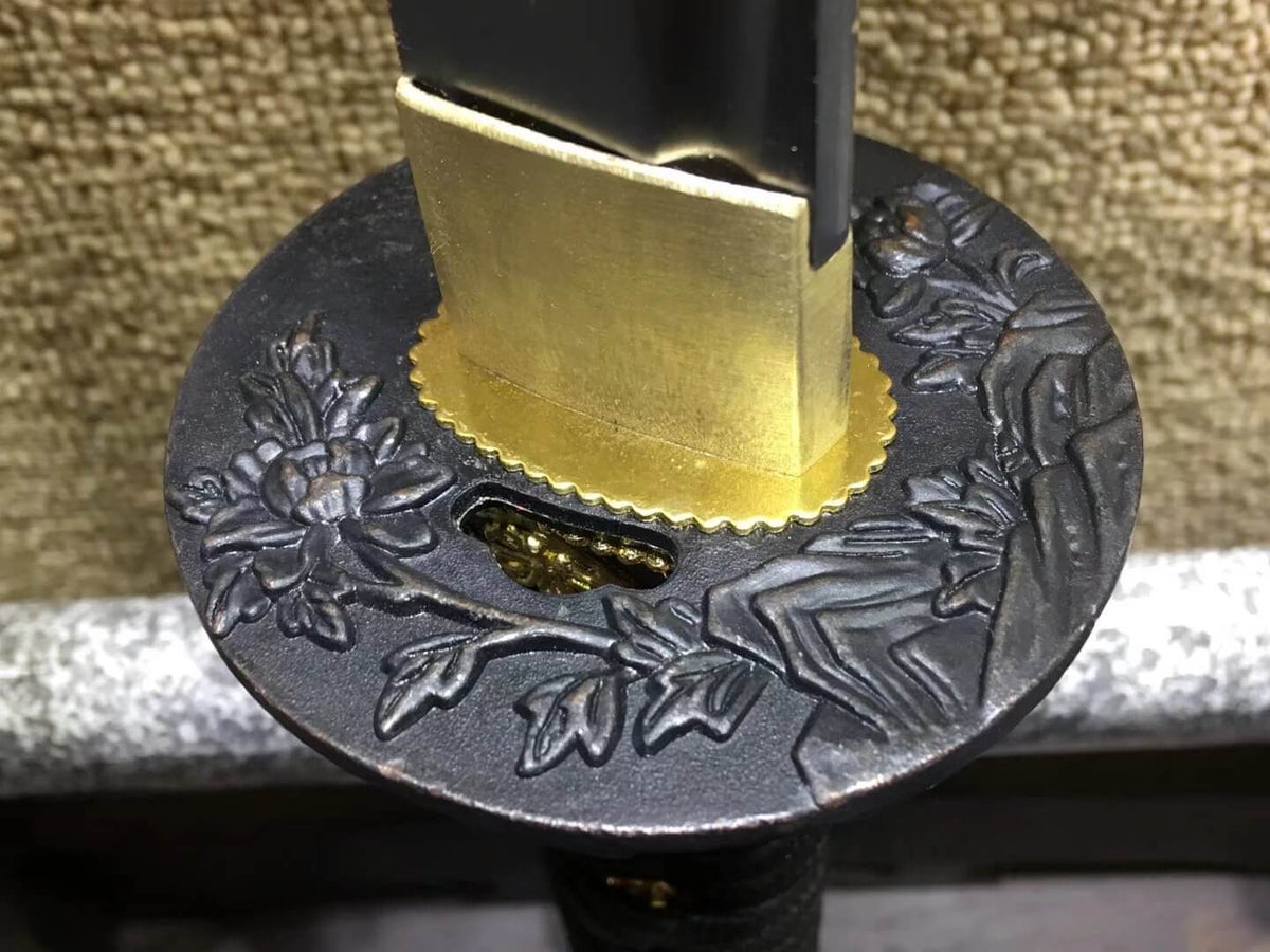 Peony katana,Medium carbon steel bade,Paint scabbard,Alloy fittings - Chinese sword shop