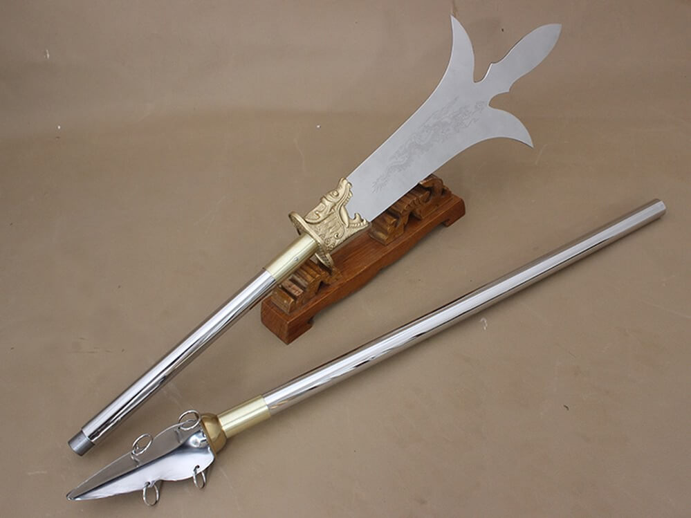 Trident,spear,Stainless steel spearhead and rod - Chinese sword shop