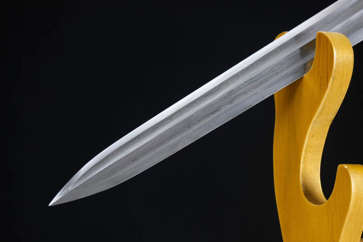 Han jian,Handmade Damascus steel blade,Rosewood,Brass fittings - Chinese sword shop