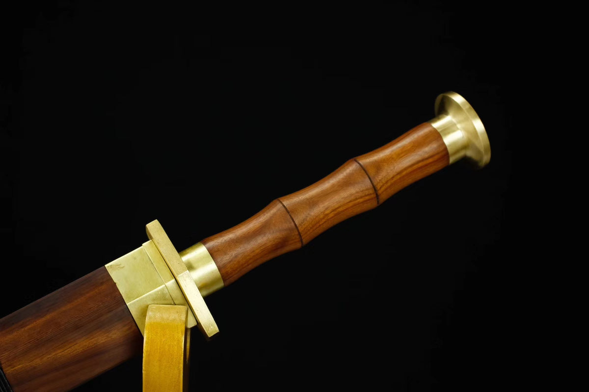 Han jian,Handmade Damascus steel blade,Rosewood,Brass fittings - Chinese sword shop