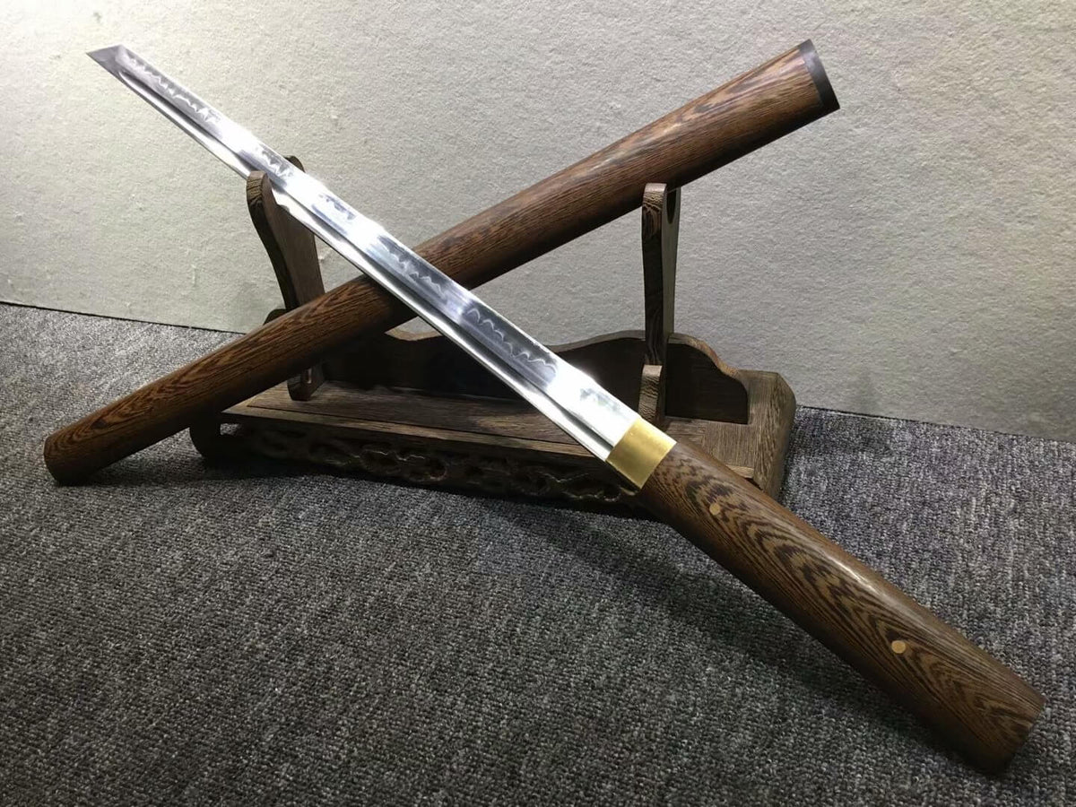 Tang dao,Hand forged,High carbon steel burn blade,Rosewood scabbard - Chinese sword shop