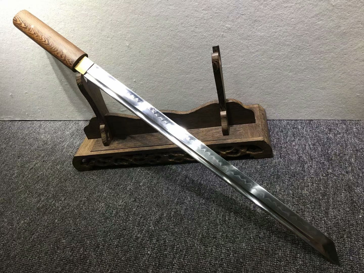 Tang dao,Hand forged,High carbon steel burn blade,Rosewood scabbard - Chinese sword shop
