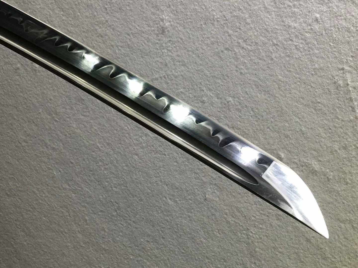 Nihontou Tachi,High carbon steel burn blade,Rosewood,Alloy tosogu - Chinese sword shop