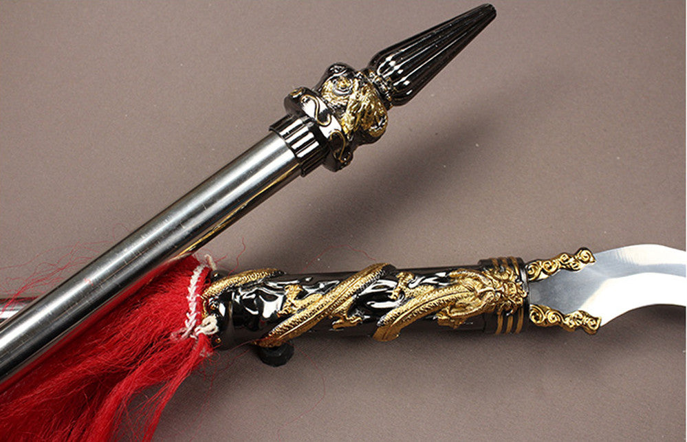 Zhang eight snake spear/Stainless steel Spearhead and rod - Chinese sword shop