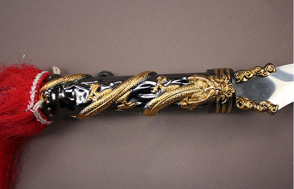 Zhang eight snake spear/Stainless steel Spearhead and rod - Chinese sword shop