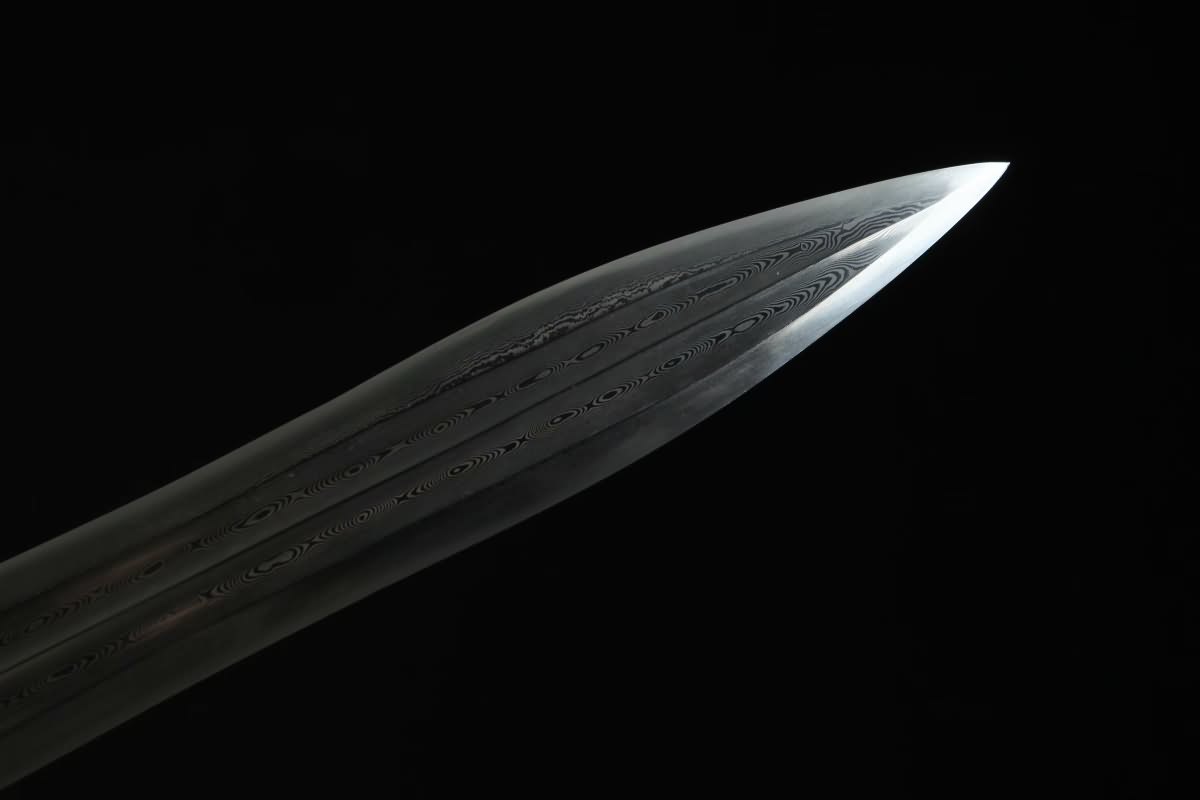 Chinese Traditional Spear(Forged Damascus Steel Spearhead) Full Tang,Chinese Sword