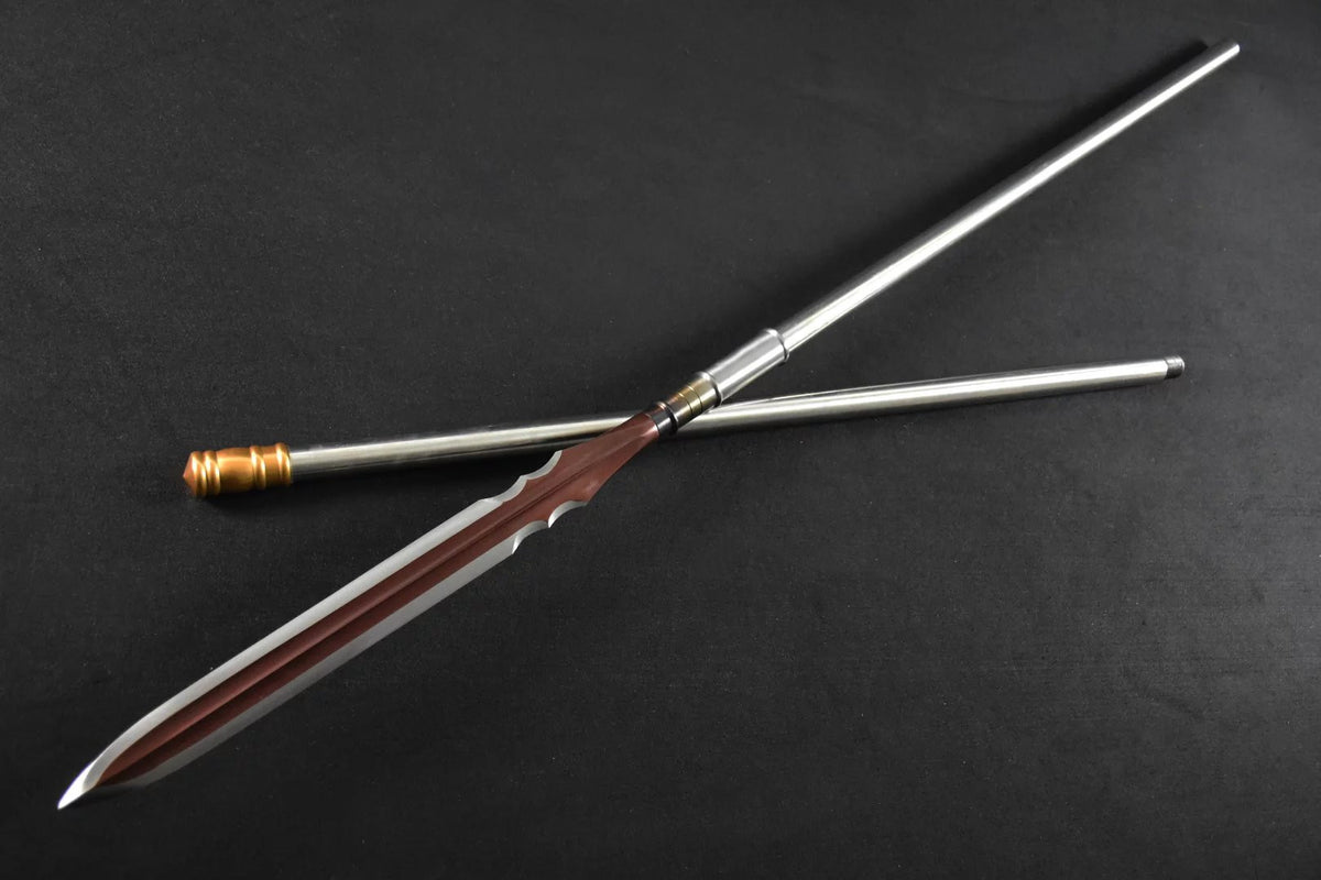 Spear/China lance/High manganese steel Spearhead,Stainless steel rod - Chinese sword shop