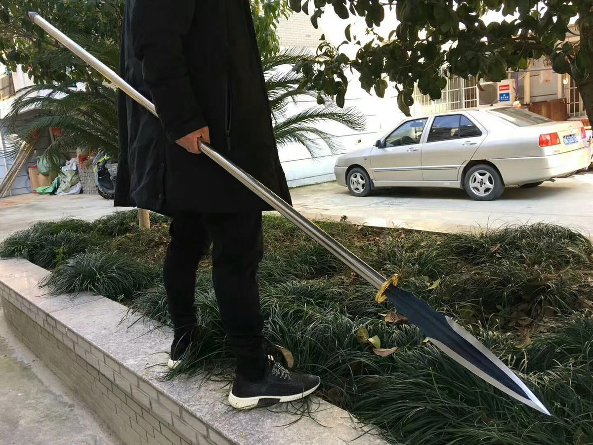 Spear(High carbon steel blade,Stainless steel rod)Handmade - Chinese sword shop