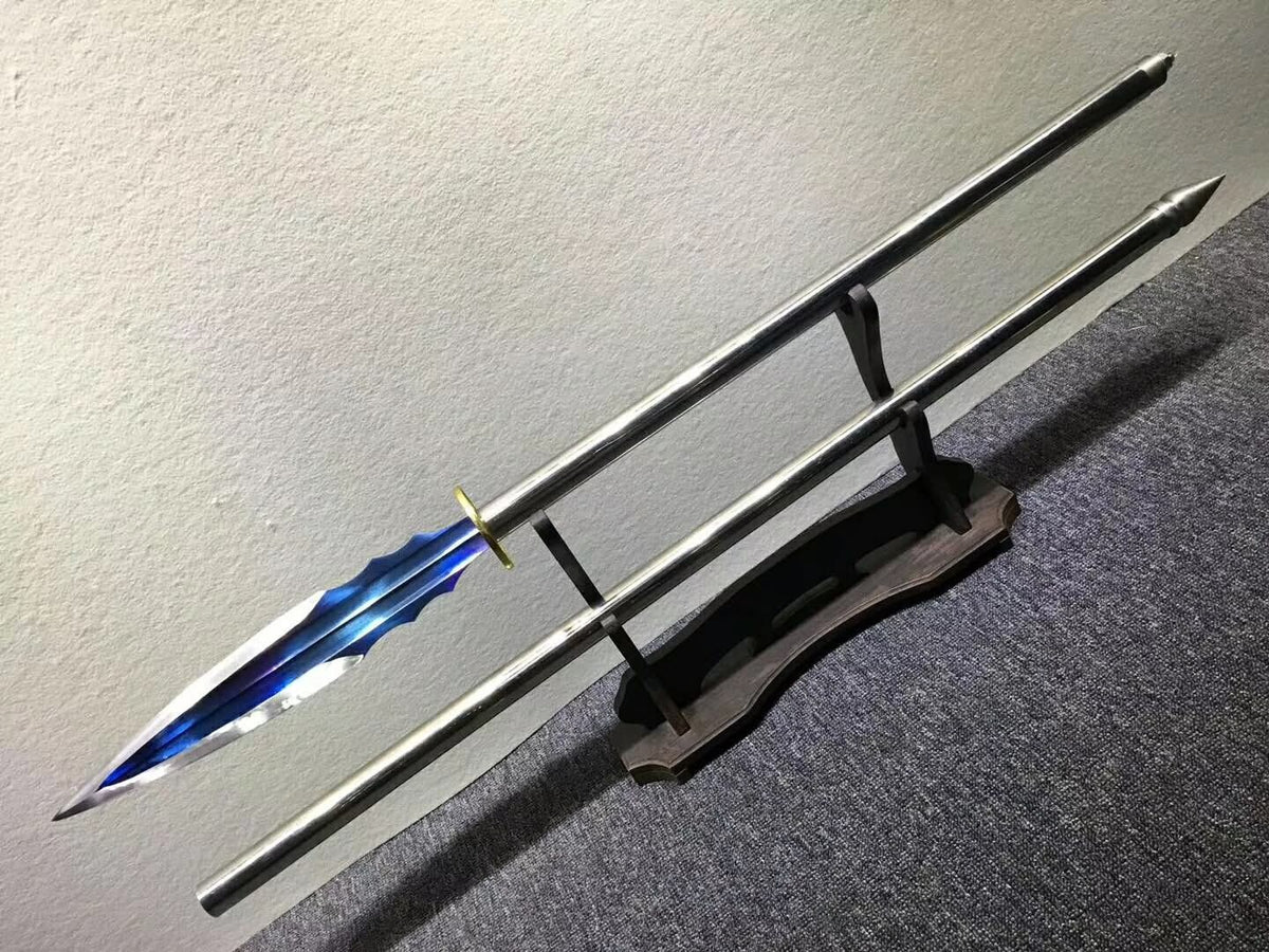 Spear(High carbon steel blade,Stainless steel rod)Handmade - Chinese sword shop