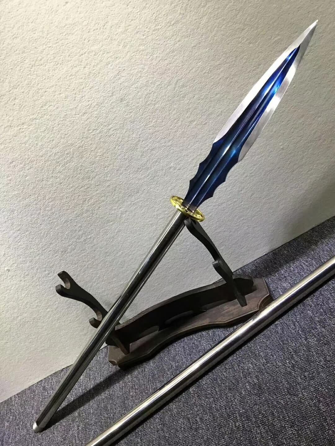 Spear(High carbon steel blade,Stainless steel rod)Handmade - Chinese sword shop