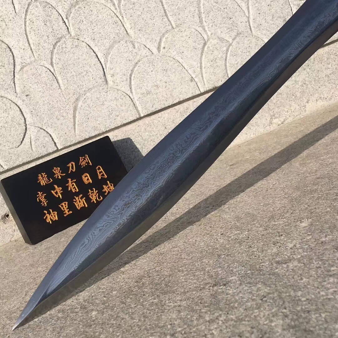 Tongtian spear(Folded steel Spearhead,stainless steel rod)Length 76" - Chinese sword shop