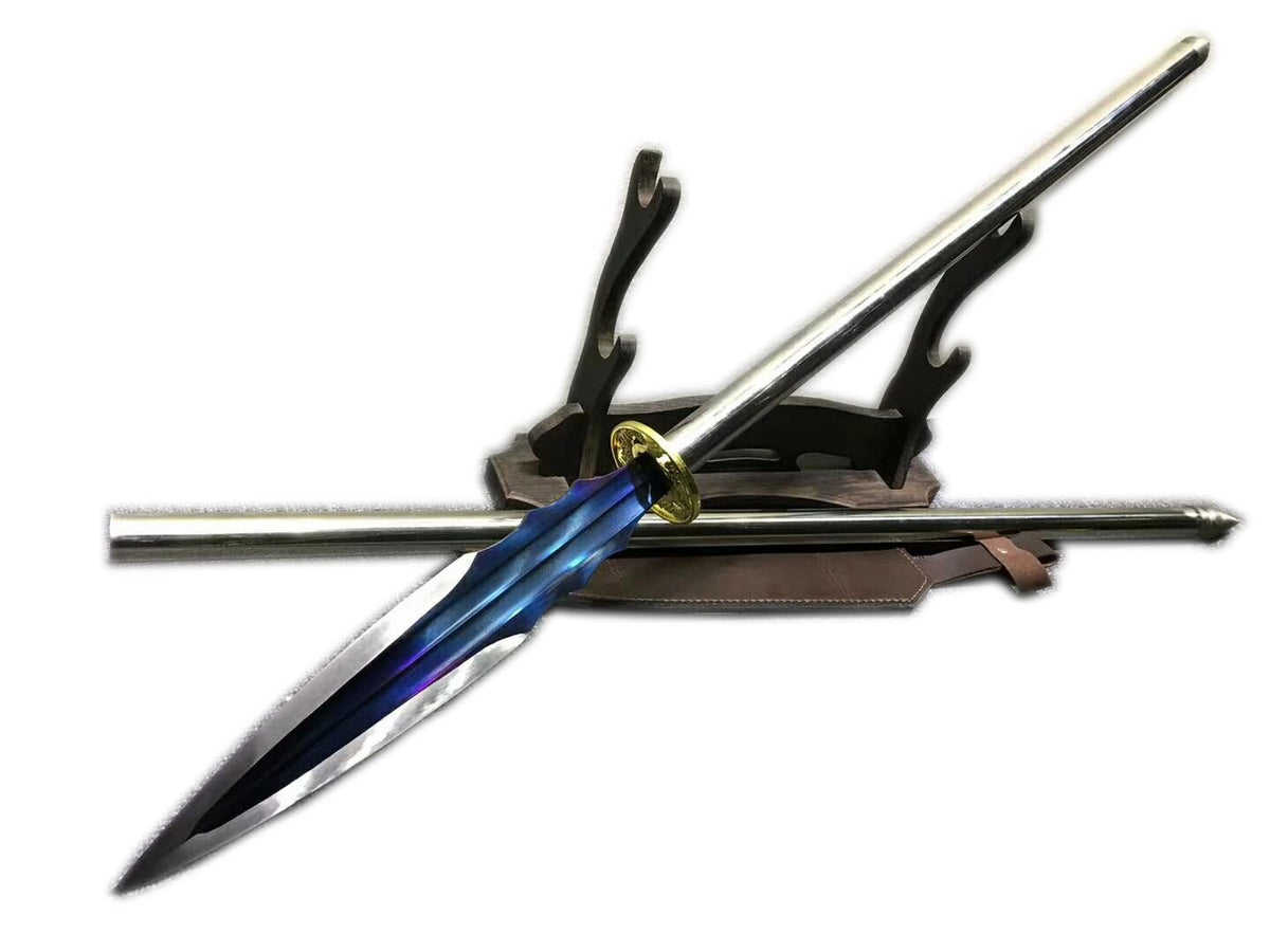 Spear(High carbon steel blade,Stainless steel rod)Handmade - Chinese sword shop
