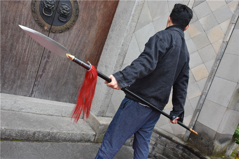 Chinese Spear,Forged High Carbon Steel Blade,Battle Ready - Chinese sword shop