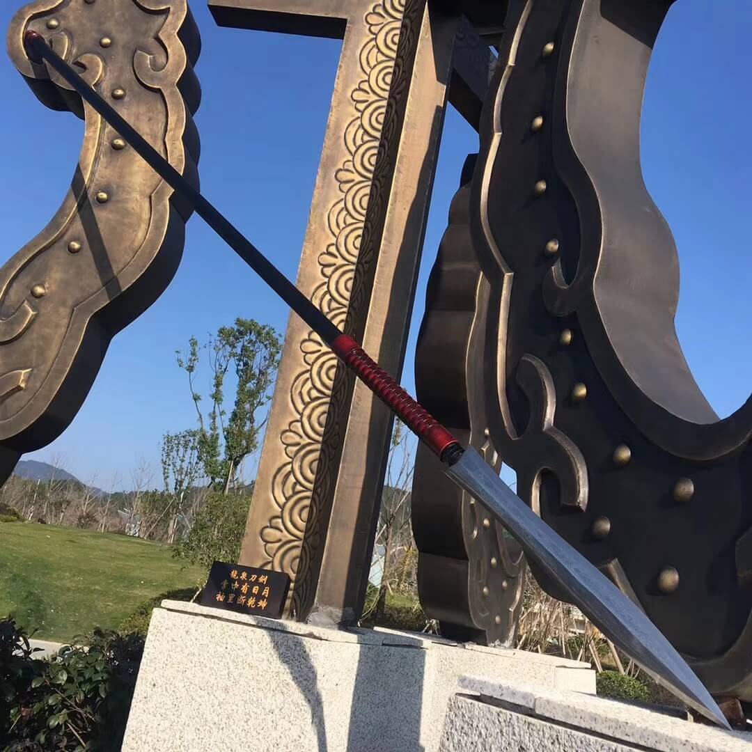 Tongtian spear(Folded steel Spearhead,stainless steel rod)Length 76" - Chinese sword shop