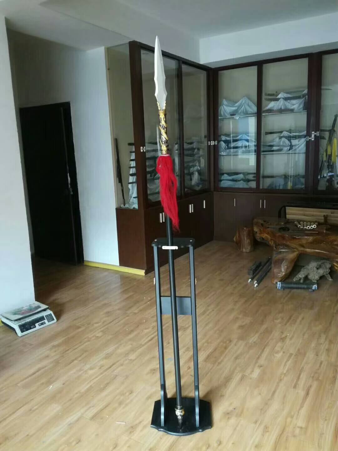 Coiled Dragon spear,Stainless steel Spearhead and rod - Chinese sword shop