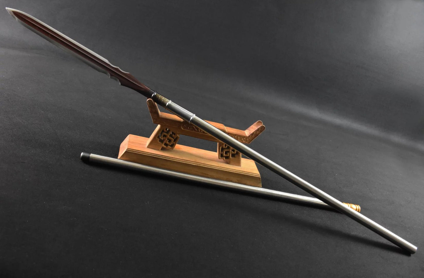 Spear/China lance/High manganese steel Spearhead,Stainless steel rod - Chinese sword shop