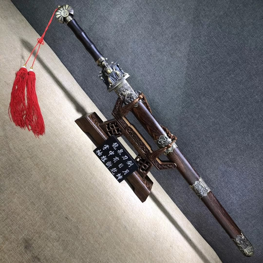 Longquan sword,Medium carbon steel,Rosewood,Alloy - Chinese sword shop