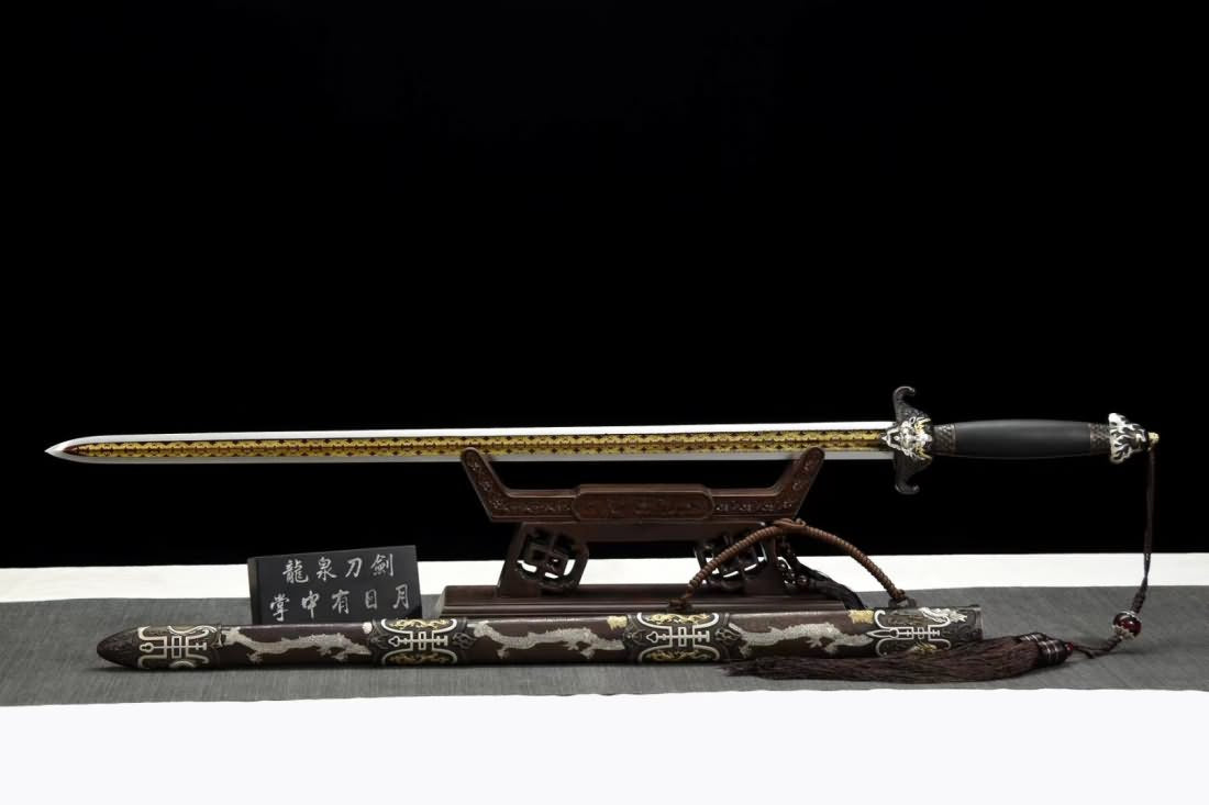 Longevity Sword,High Carbon Steel Blade,Brass Scabbard - Chinese sword shop